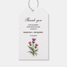 Cardo Escocês Floral Aquarela Flores Casamento