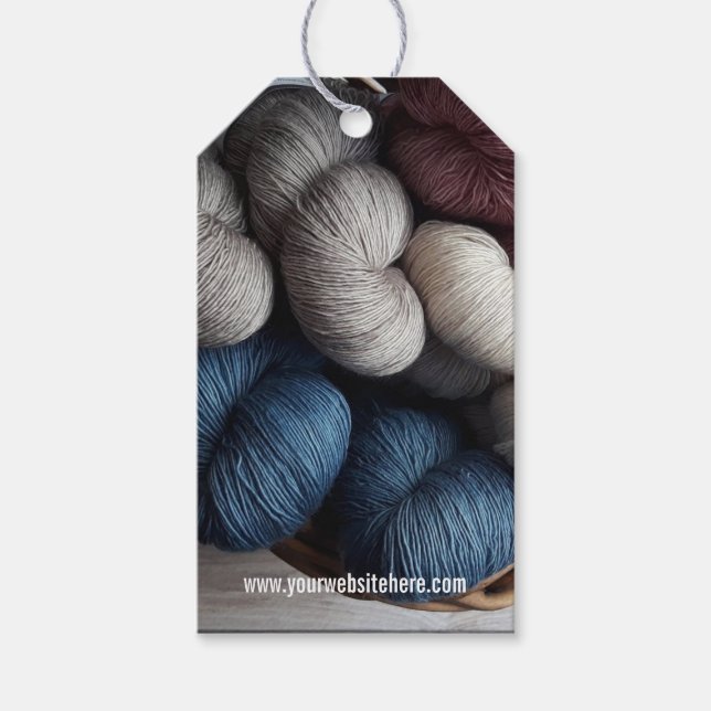 Etiqueta Para Presente Care Instructions Wool Linen Sewn Knitted  (Frente)