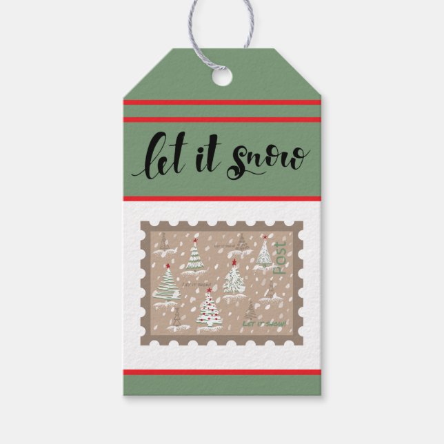 Etiqueta Para Presente Carimbo de Papel Retroativo Personalizado com Árvo (Frente)