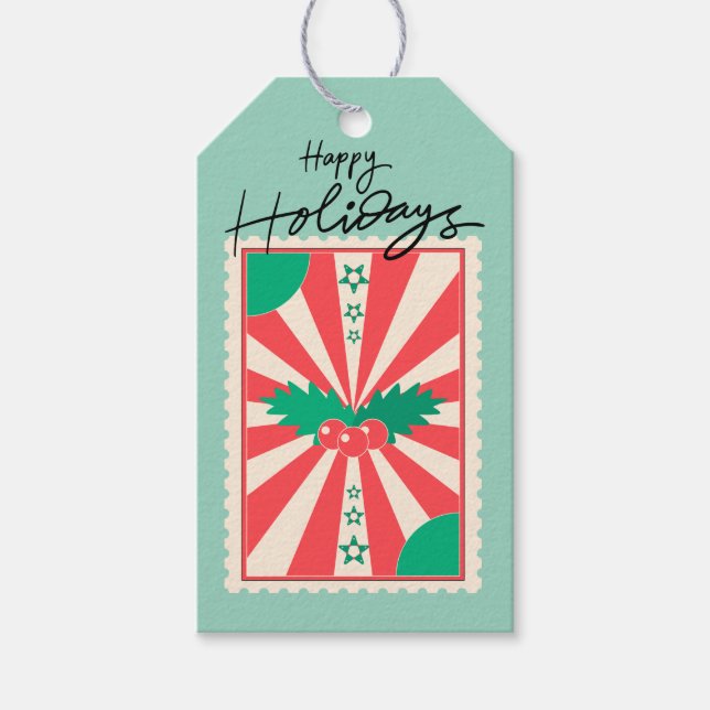 Etiqueta Para Presente Carimbo de Papel Retroativo Personalizado com Holl (Frente)