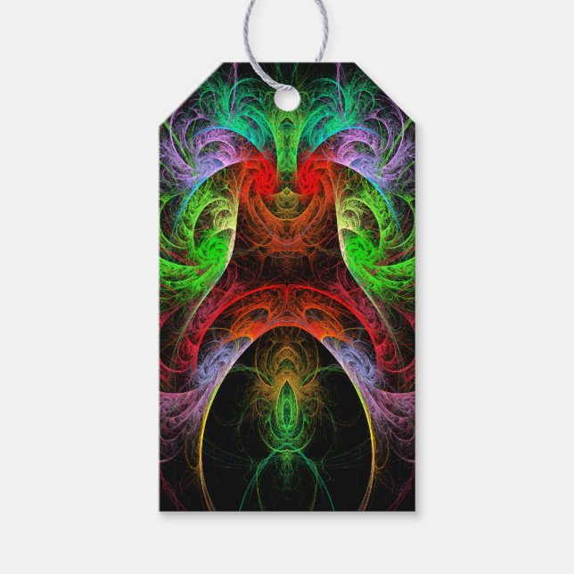 Etiqueta Para Presente Carnaval Abstrato Art (Frente)