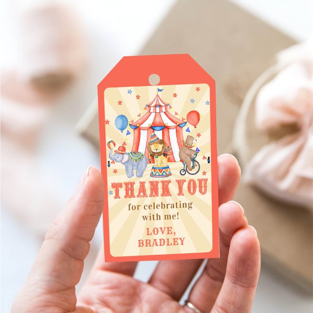 Etiqueta Para Presente Carnaval e animais Aniversário Obrigado (Criador carregado)