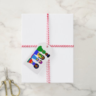 Etiqueta Para Presente Carolers-Meninas do Natal