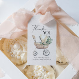 Etiqueta Para Presente Carrinho de Bebê Boho Neutro em Gênero Chás de Beb