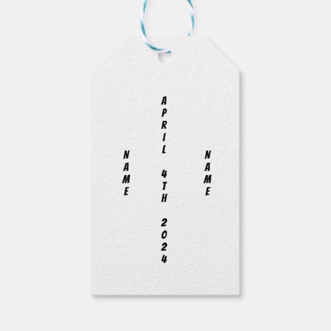 Etiqueta Para Presente Carro Clássico Baby Boy (Verso)