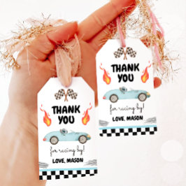 Etiqueta Para Presente Carro Race Obrigado Blue Racing Birthday