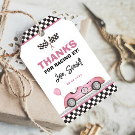 Etiqueta Para Presente Carro Race Rosa Rápido, Uma Menina, Favoritos De A