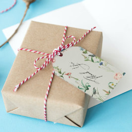 Etiqueta Para Presente Carta de agradecimento do quadro de flores silvest