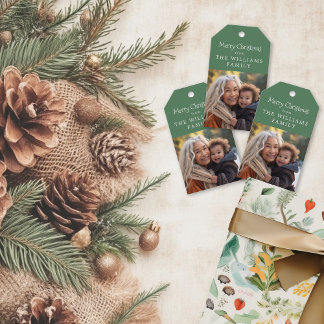 Etiqueta Para Presente Cartão com fotos Rustic Woodland Gift