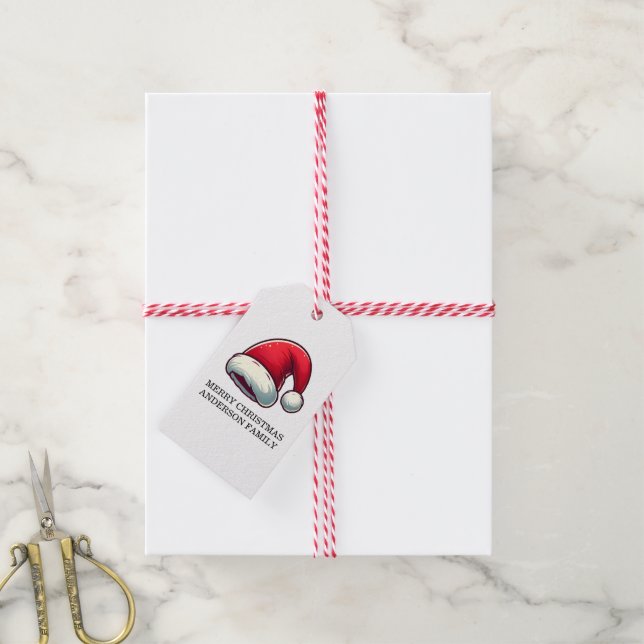 Etiqueta Para Presente Cartão de Boas Festas Personalizado Jolly Brain Wa (Com cordão)