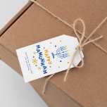 Etiqueta Para Presente Cartão de Férias "Feliz Hanukkah"<br><div class="desc">Sacos de presentes Feliz Hanukkah,  personalizados e festivos.</div>