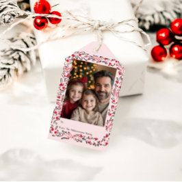 Etiqueta Para Presente Cartão de Foto de Coroa e Laços de Férias Capricho