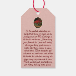 Etiqueta Para Presente Cartão de gabinete de solicitação de troca de chá 