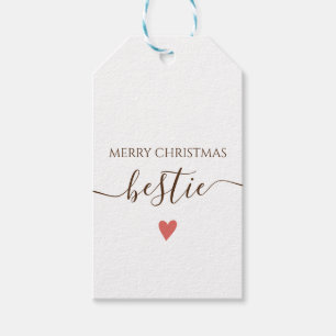 Etiqueta Para Presente Cartão de Natal da Melhor Amiga