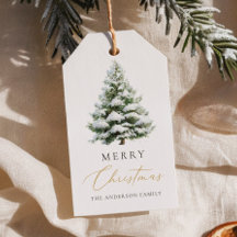 Cartão de Natal de Árvore de Pinheiro Minimalista