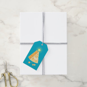 Etiqueta Para Presente Cartão-postal de Natal de Queijo Grande