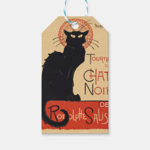 Etiqueta Para Presente Cartaz Vintage Gato Preto Art Nouveau Steinlen