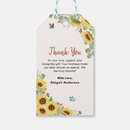 Etiqueta Para Presente Cartões de Agradecimento para Chá de Bebê Floral e