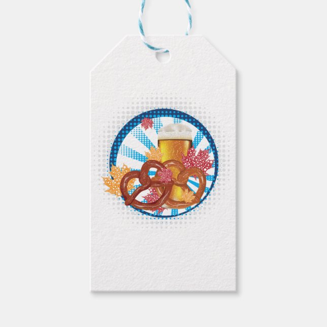 Etiqueta Para Presente Cartoon Pretzel com Cerveja (Frente)