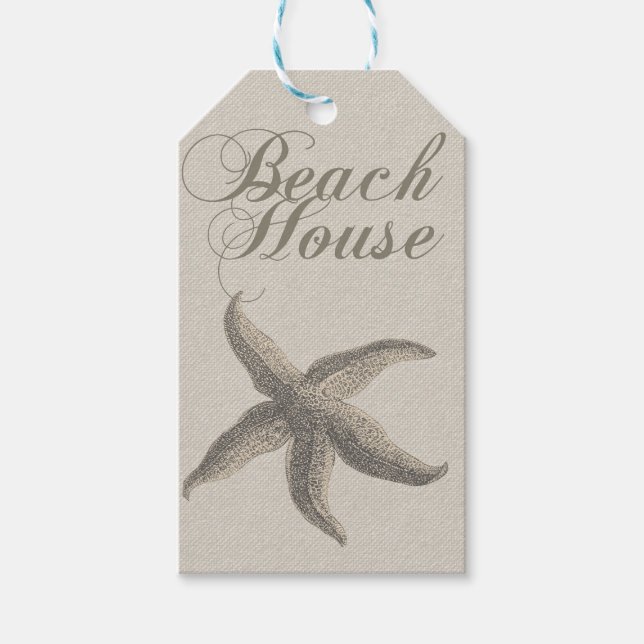 Etiqueta Para Presente Casa de Praia Starfish Beira Mar Costa (Frente)