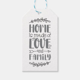 Etiqueta Para Presente Casa é feita de amor e família, amor bonito, sopro