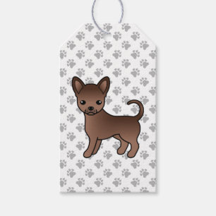 Etiqueta Para Presente Casaco Chihuahua Cartoon Cachorro e patas