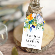 Casamento azul-branco floral elegante