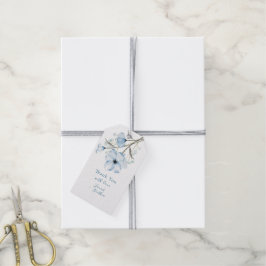 Etiqueta Para Presente Casamento Azul Empoeirado Chic Moderno e Elegante