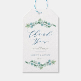 Etiqueta Para Presente Casamento Chic do Jardim de Aquarela Obrigado