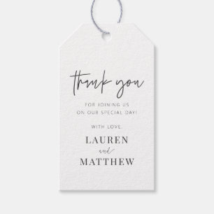 Etiqueta Para Presente Casamento Chic Moderno Simples Obrigado