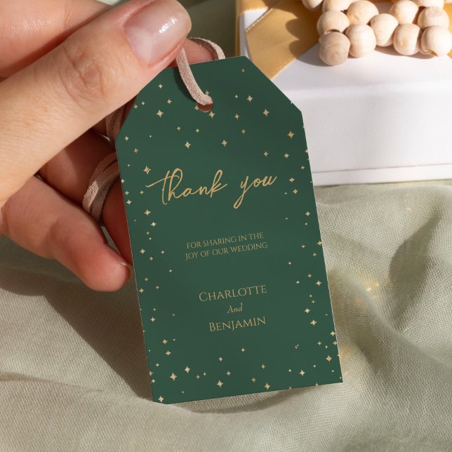 Etiqueta Para Presente Casamento Clássico de Natal Simples Obrigado (Criador carregado)