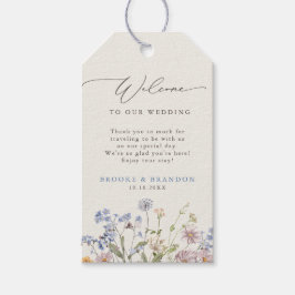 Etiqueta Para Presente Casamento Colorido de Primavera Wildflower Meadow 