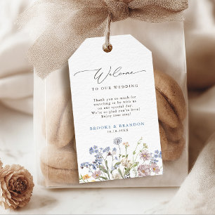 Etiqueta Para Presente Casamento Colorido de Primavera Wildflower Meadow