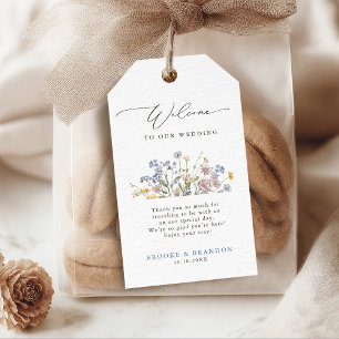Etiqueta Para Presente Casamento Colorido de Primavera Wildflower Meadow 