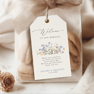 Etiqueta Para Presente Casamento Colorido de Primavera Wildflower Meadow