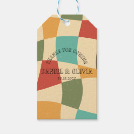 Etiqueta Para Presente Casamento Colorido Minimalista