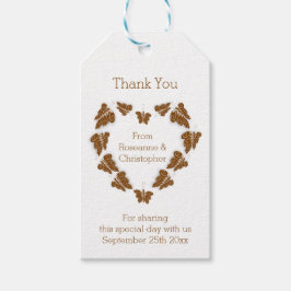 Etiqueta Para Presente Casamento com Design de Borboletas Coloridas de Ch