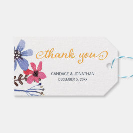 Etiqueta Para Presente Casamento com Flora Pintada