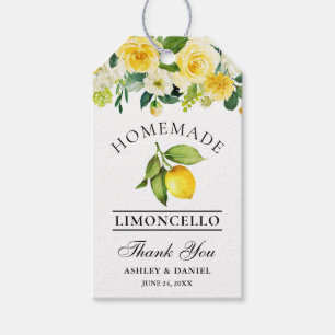 Etiqueta Para Presente Casamento com Lemon Limoncello de Watercolor Flora