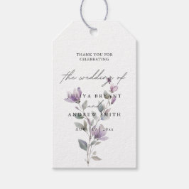 Etiqueta Para Presente Casamento com na moda floral de aquarela elegante
