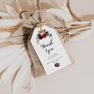Etiqueta Para Presente Casamento Da Caligrafia Do Outono - Obrigado