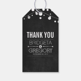 Etiqueta Para Presente Casamento das Luzes das Cordas de Chalkboard