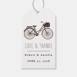 Etiqueta Para Presente Casamento de Bicicleta em Tandem