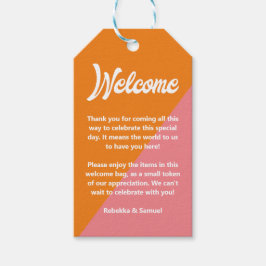 Etiqueta Para Presente Casamento de boas-vindas do bolso de presente cor-
