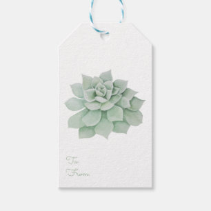 Etiqueta Para Presente Casamento De Cactus Aquarela Suculenta Verde