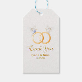 Etiqueta Para Presente Casamento de Casal Azul de Boca Simples ADELLE