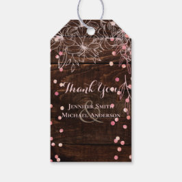 Etiqueta Para Presente Casamento de Confetti Rosa-Rosa-Rosa, Russo Modern