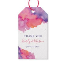 Casamento de Coral Rosa e Abstrato de Água Púrpura