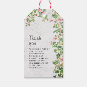 Etiqueta Para Presente Casamento de Diário do estilo Vintage, Rosa Rosa R
