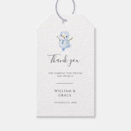 Etiqueta Para Presente Casamento de flocos de neve da Wonderland Winter